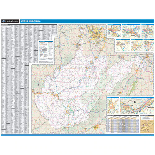 PROSERIES WALL MAP: WEST VIRGINIA STATE (R)