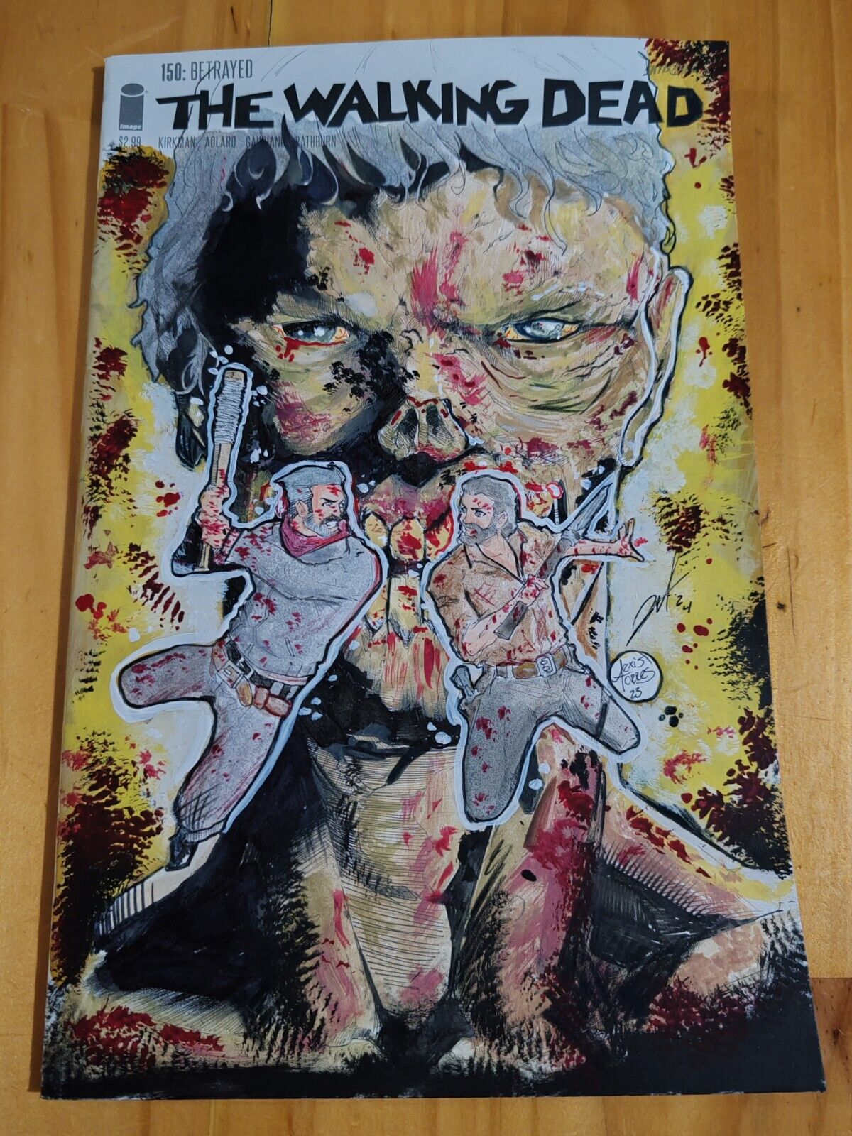 Original Art  Comic The Walking Dead Sketch Alexis Torres Color Danny Chaves 
