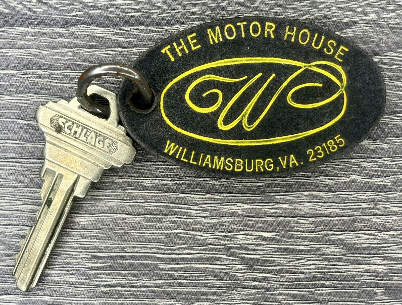 Vtg Hotel Door Key Fob The Motor House Williamsburg VA Room 234 Retro Motel MCM
