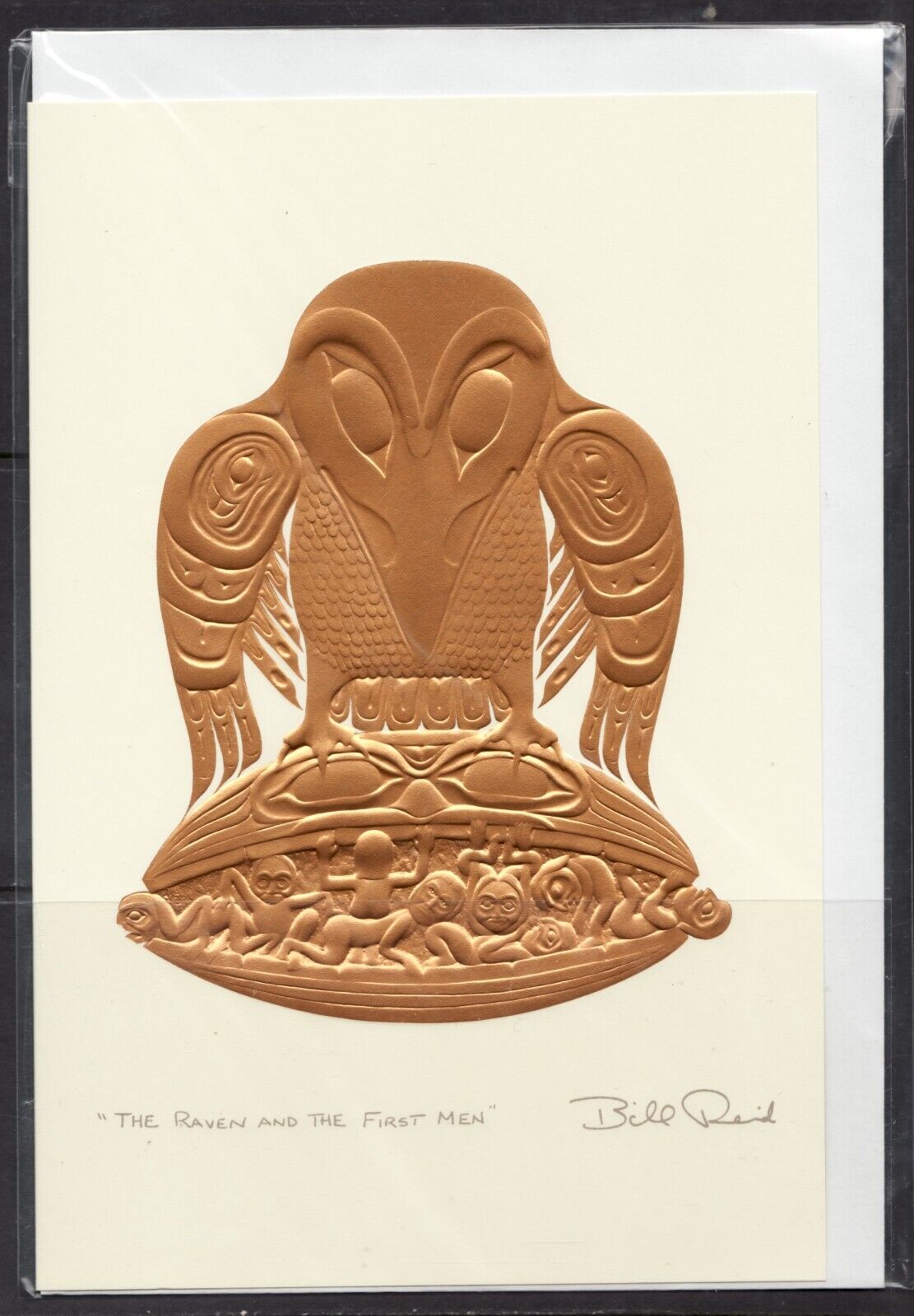 HAIDA RAVEN & THE FIRST MEN - Gold Embossed - by Bill Reid - 6\