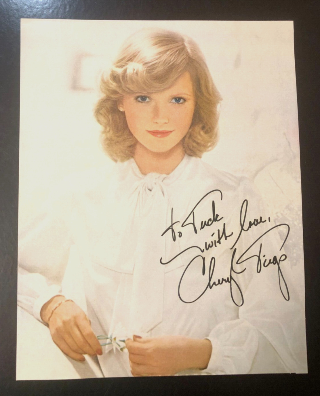 Young Cheryl Tiegs hand-signed autographed classic 8x10 magazine ad