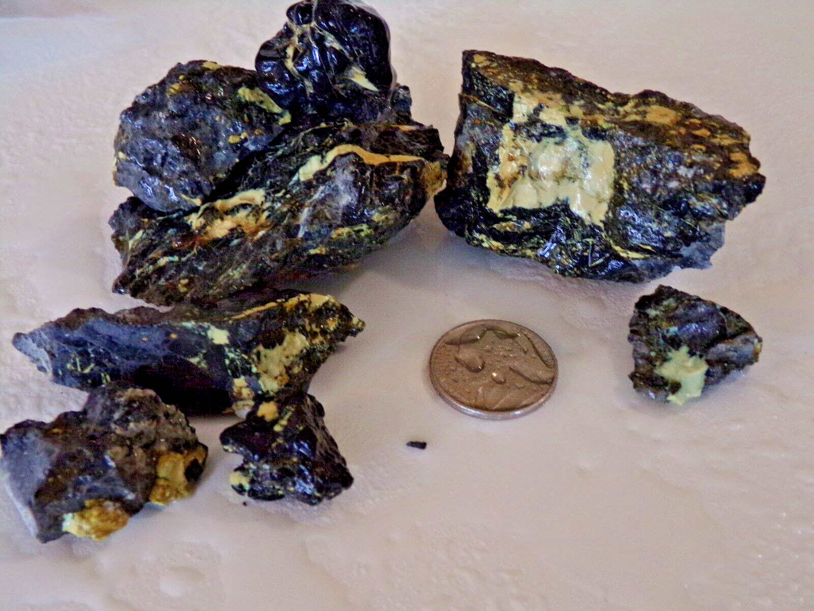 Turquoise from Lander Co. Nv Yellow & Black  Raw & Rough 240g Damele