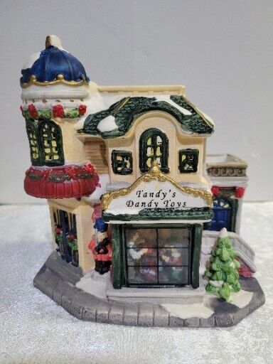 Vintage Lighted Christmas House - Tandy Dandys Toys W/Window Scene 