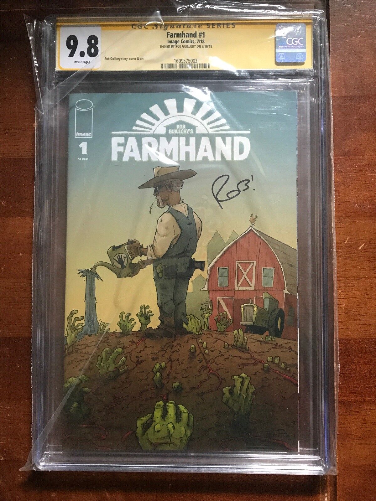 FARMHAND #1 CGC SS 9.8 SIGNED BY ROB GUILORY 1ST PRINT AMC SHOW