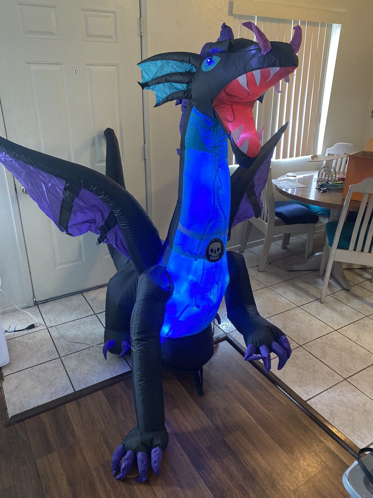 Hyde And Eek Inflatable Boutique Dragon Lighted Tested Working Swirling Light