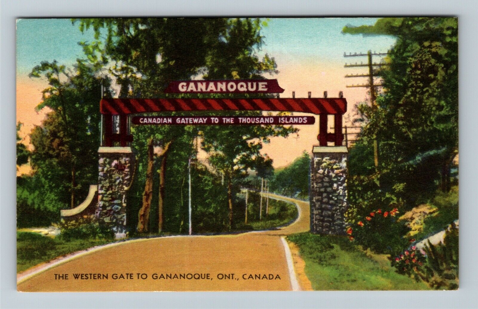 Gananoque Ontario Canada Gateway To The Thousand Islands Vintage Postcard