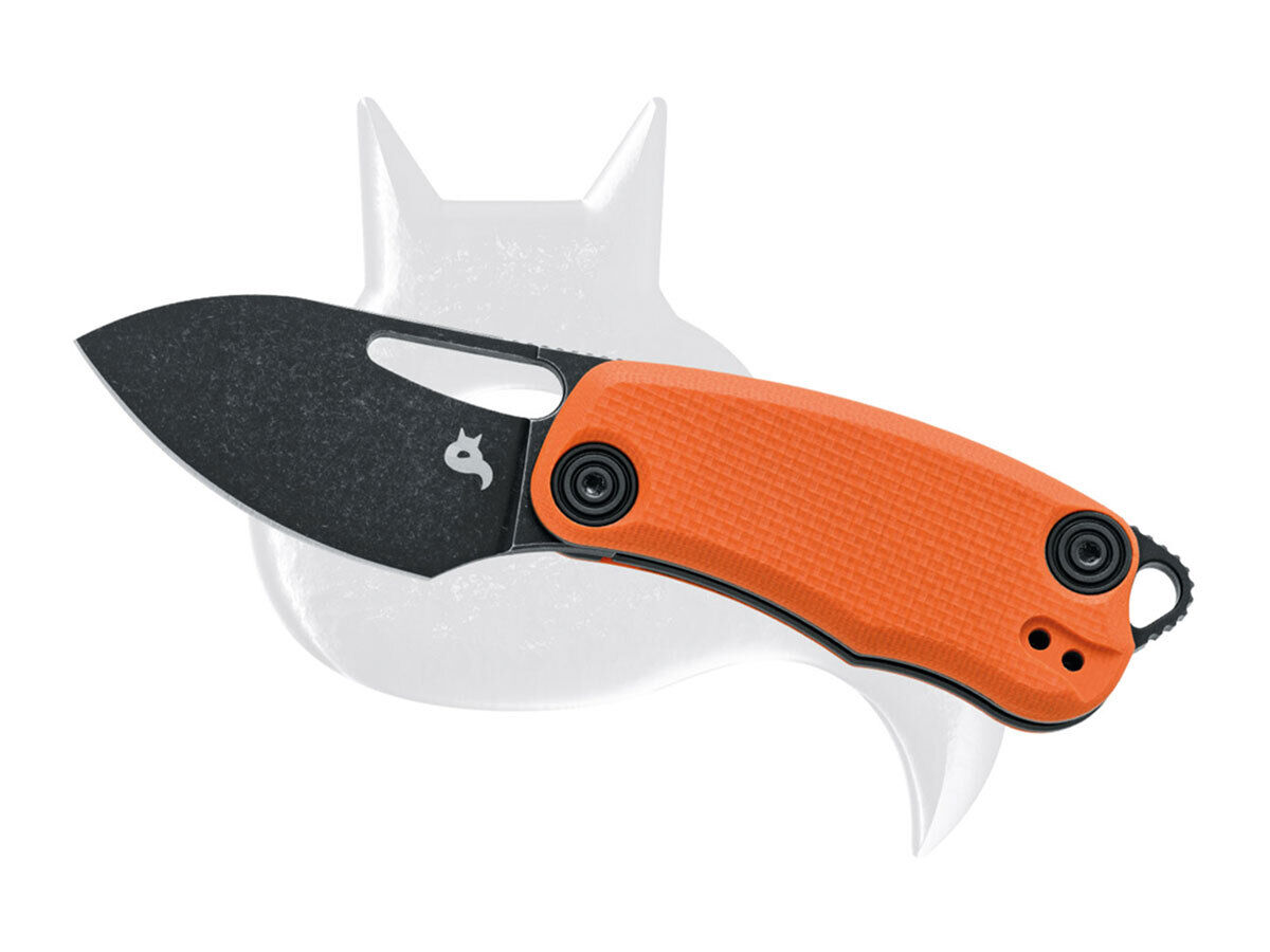 Black Fox Knives Nix 763OR Liner Lock Orange G-10 Black D2 Steel Pocket Knife