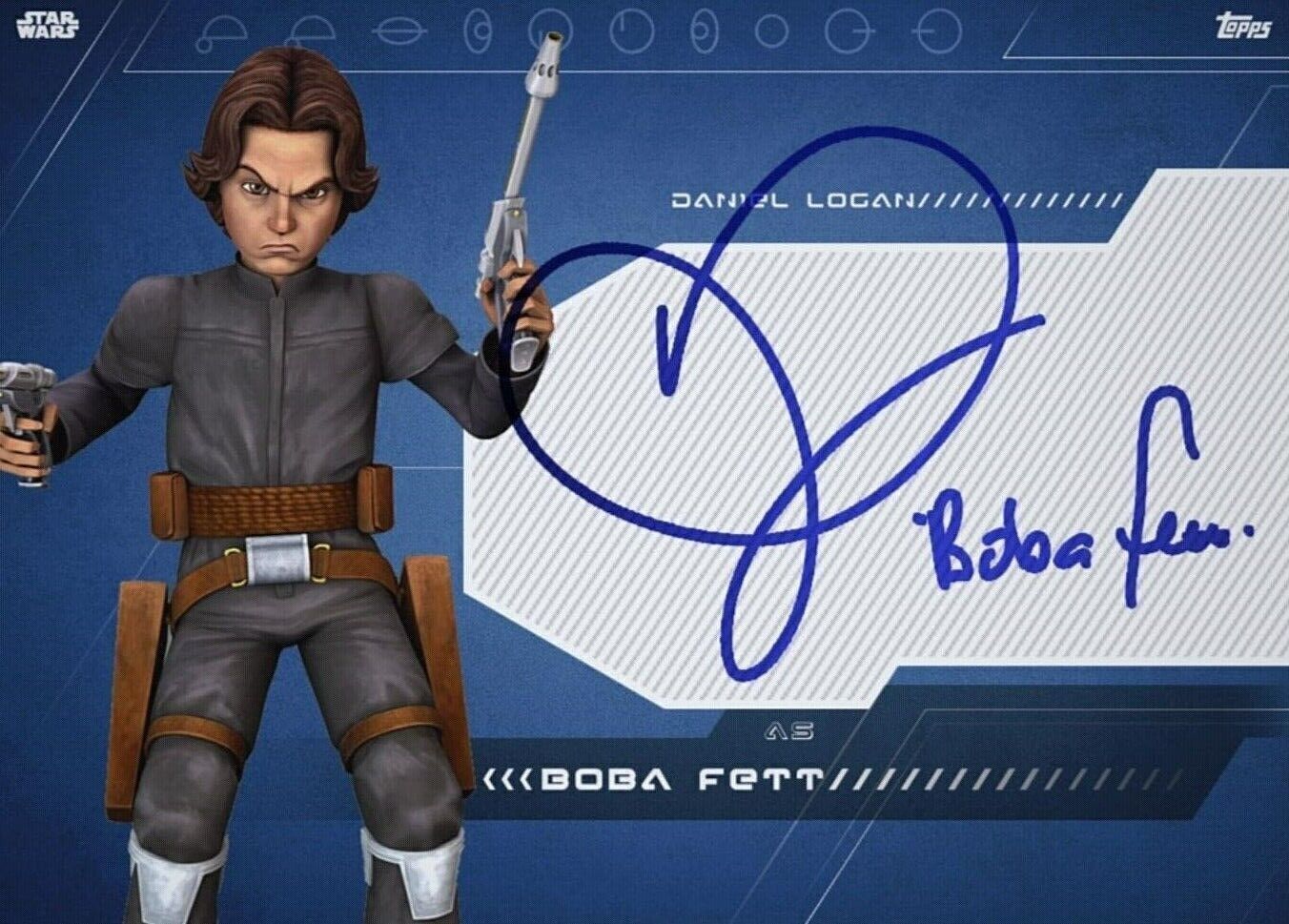 Topps Star Wars Clone Wars Autograph DANIEL LOGAN as BOBA FETT SIG Digital Card