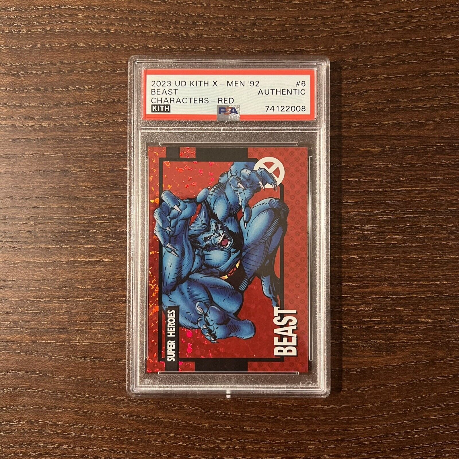 KITH X-Men Asics PSA Card Beast 1/100 Red Hologram Upper Deck