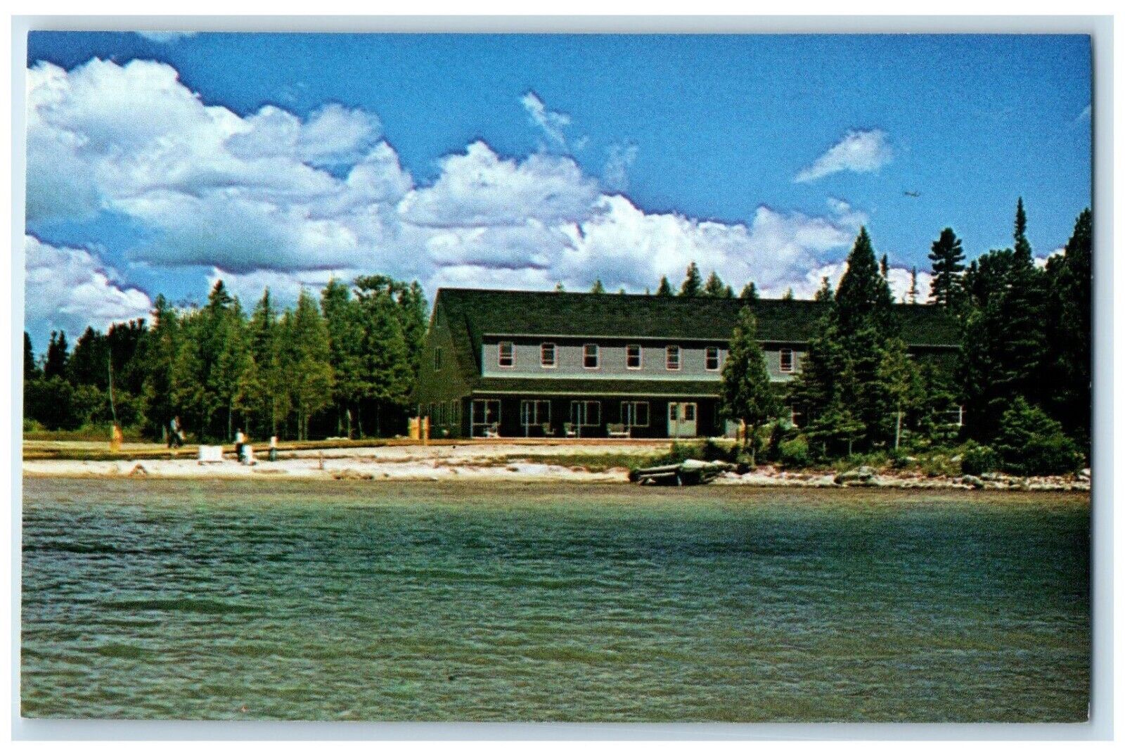 c1950's View Of Cedar Campus Building Cedarville Michigan MI Vintage Postcard