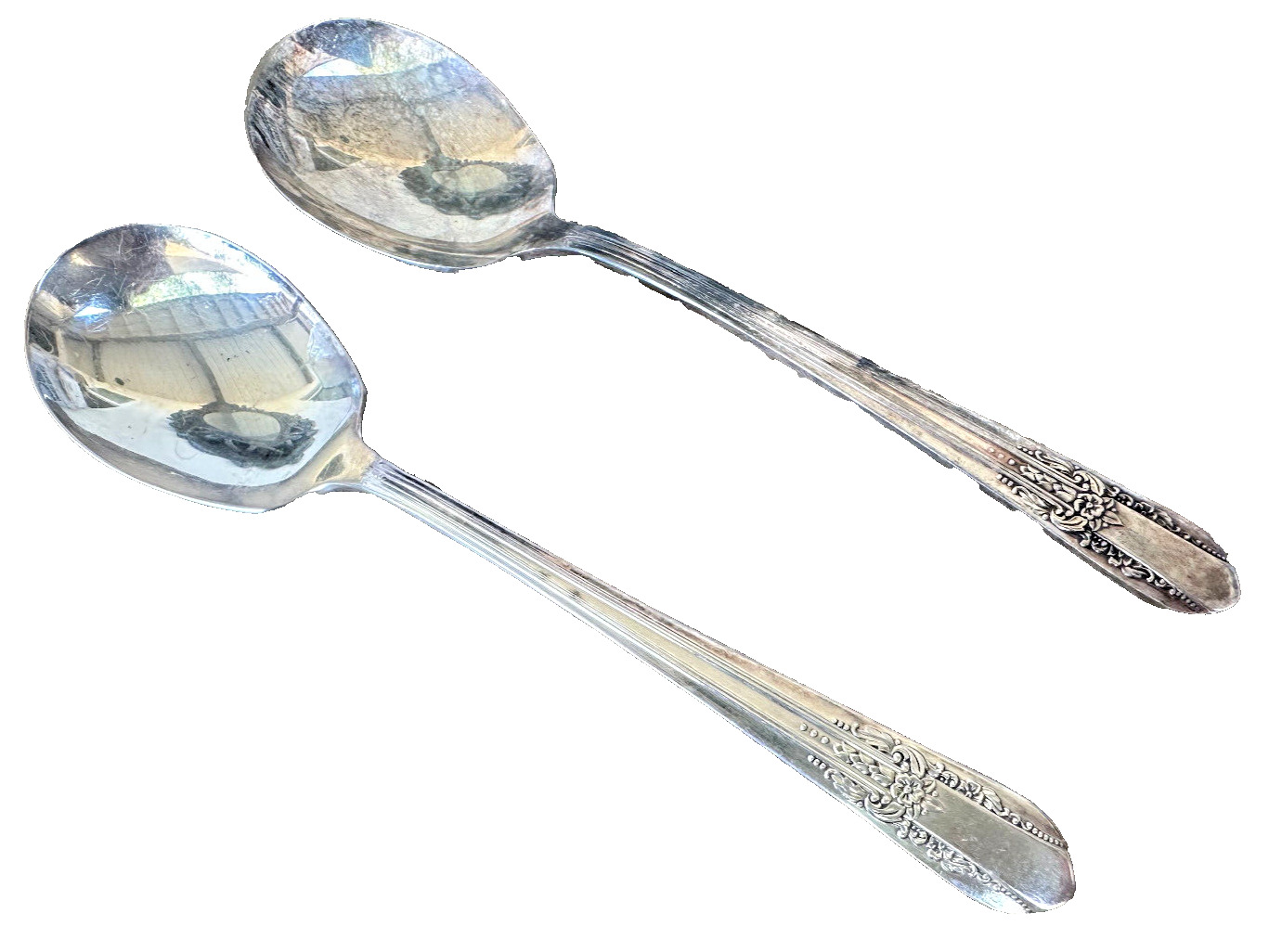 2 Sugar Shell Serving Spoons Reflection Rogers 1939 International Silverplate 6\