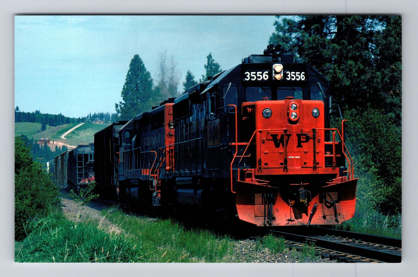 Mica WA-Washington, Western Pacific GP40 Train, Transportation, Vintage Postcard