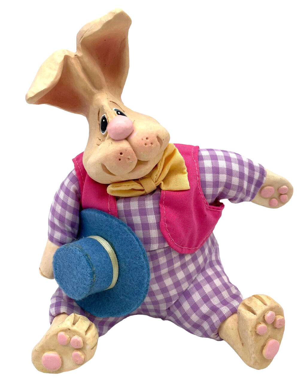 Vintage Russ Berrie Billy Bunny Shelf Sitter Bean Bag Rabbit Kathleen Kelly 2044