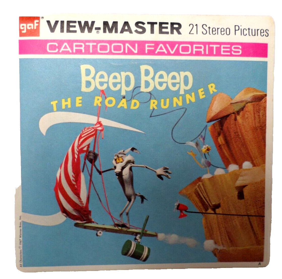 Vintage Beep Beep The Road Runner GAF View-Master Slides with Inserts 1967