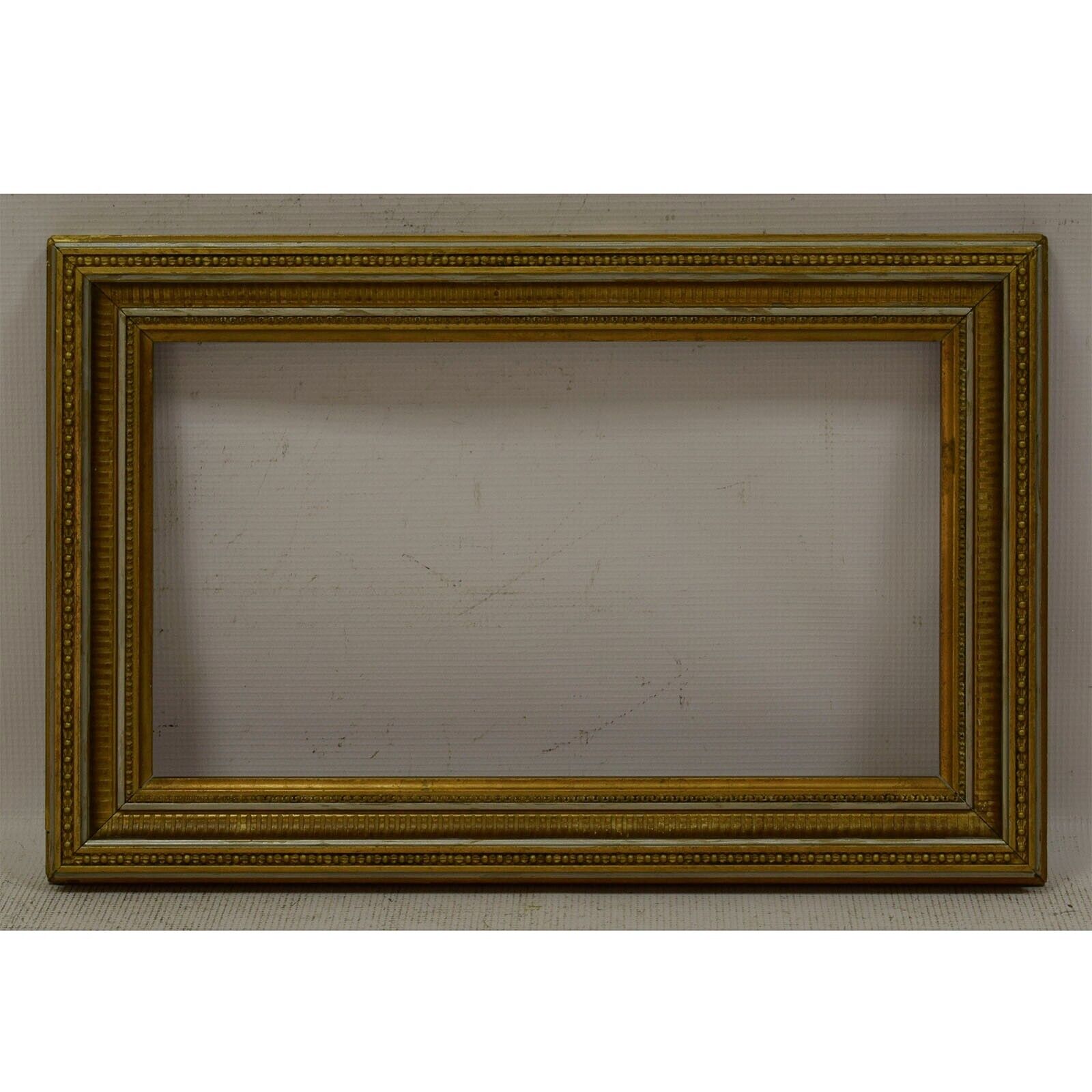 1909 Old wooden frame original condition gold painted Internal: 14 x 8.1 in