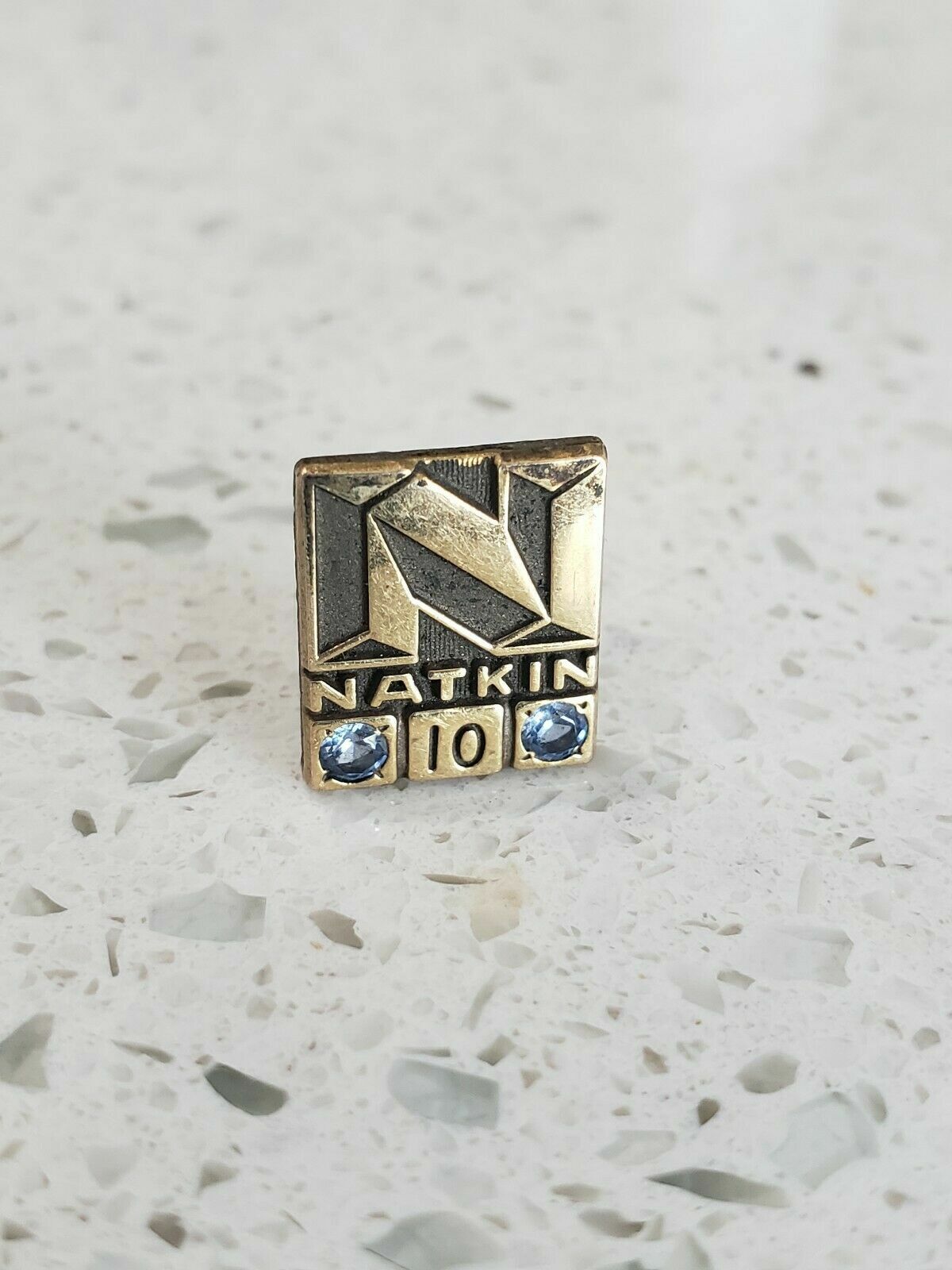 Vintage 10K Gold Natkin 10 Years Service Pin
