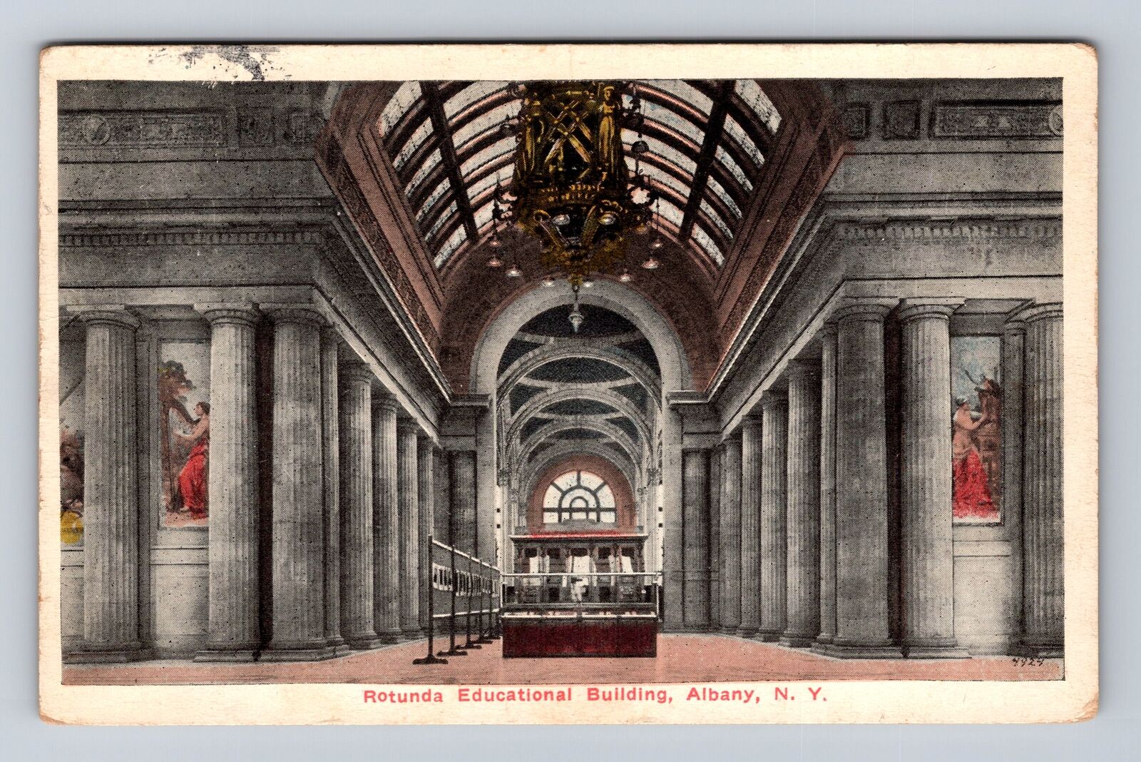Albany NY- New York, Rotunda Educational Building, Vintage c1917 Postcard