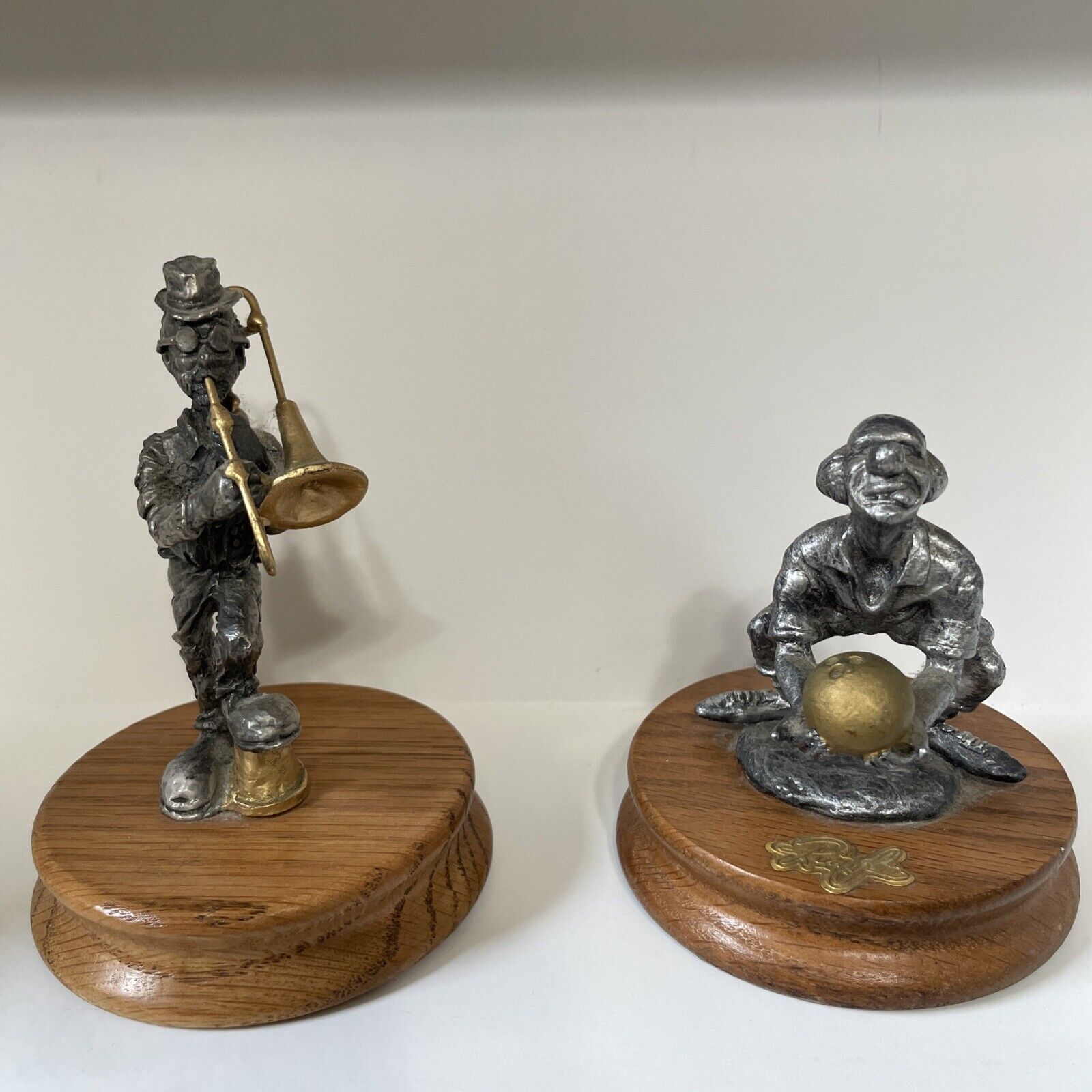 VTG Ron Lee Hobo Sportsman Bowler/ Hobo Band Collection Cute Metal Figurines