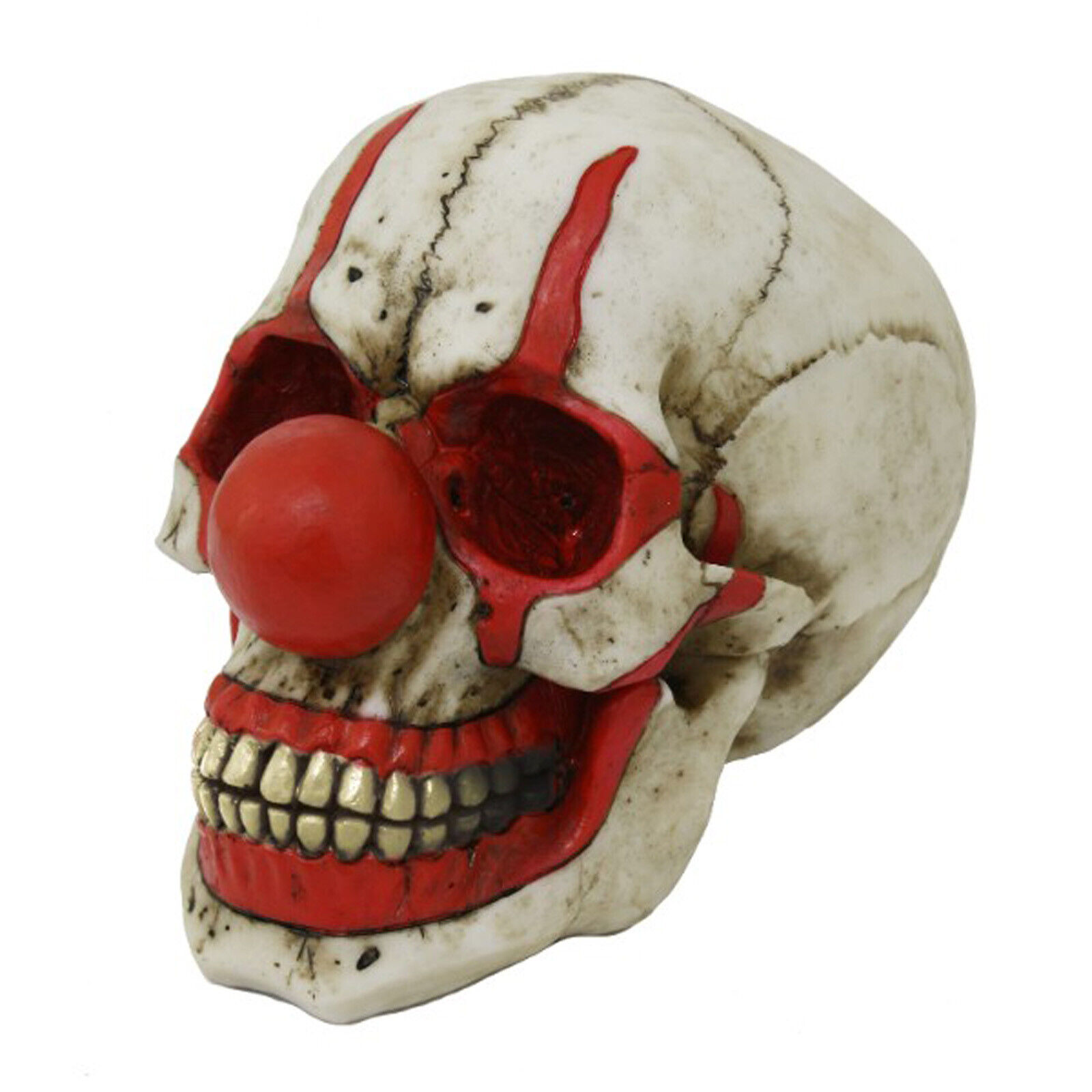 Clown Skull Figurine Statue Skeleton Halloween