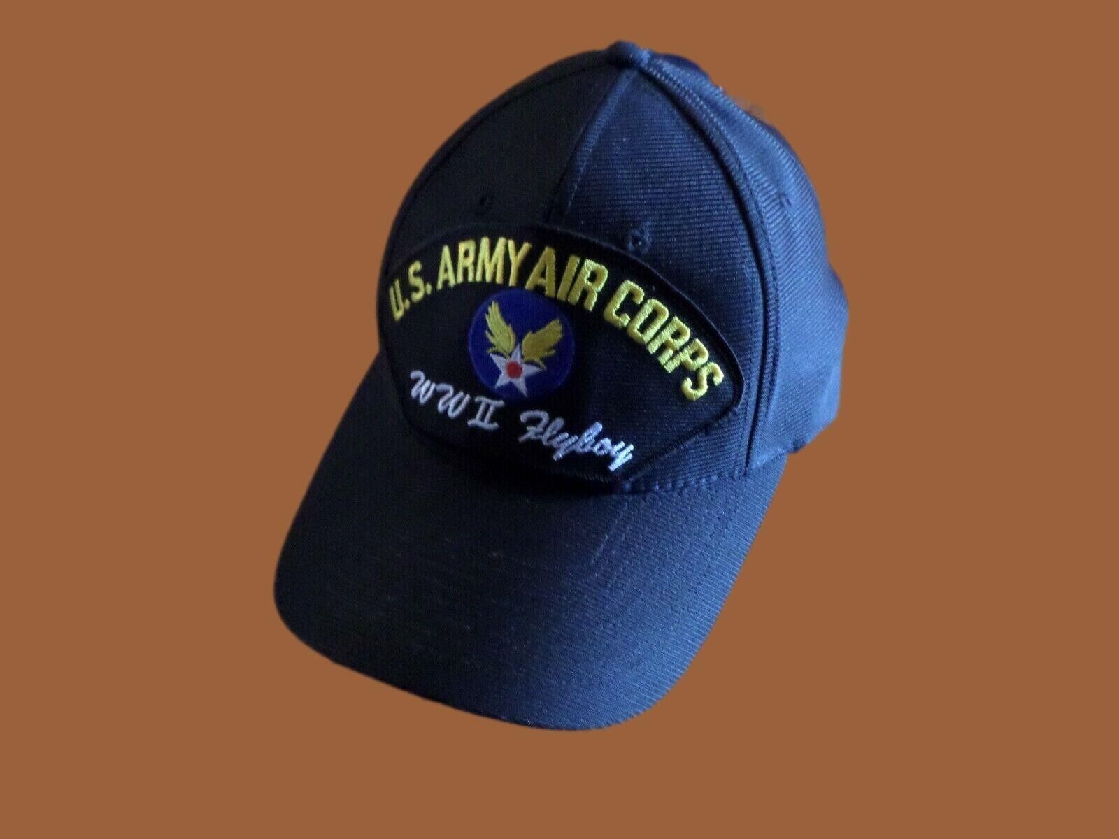 WWII U.S ARMY AIR CORPS FLYBOY HAT U.S MILITARY OFFICIAL BALL CAP U.S.A MADE