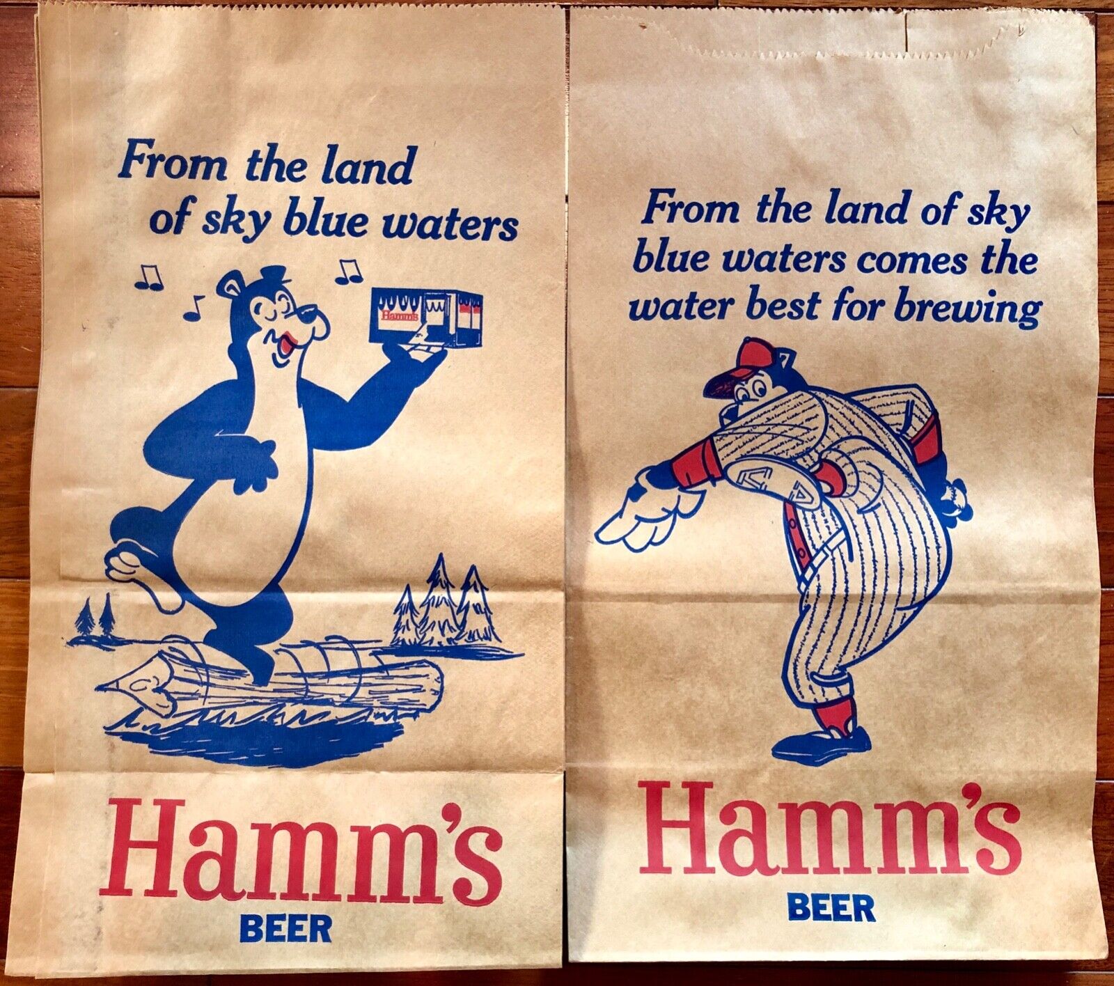Vintage Hamm's Beer Paper Bag New Old Stock