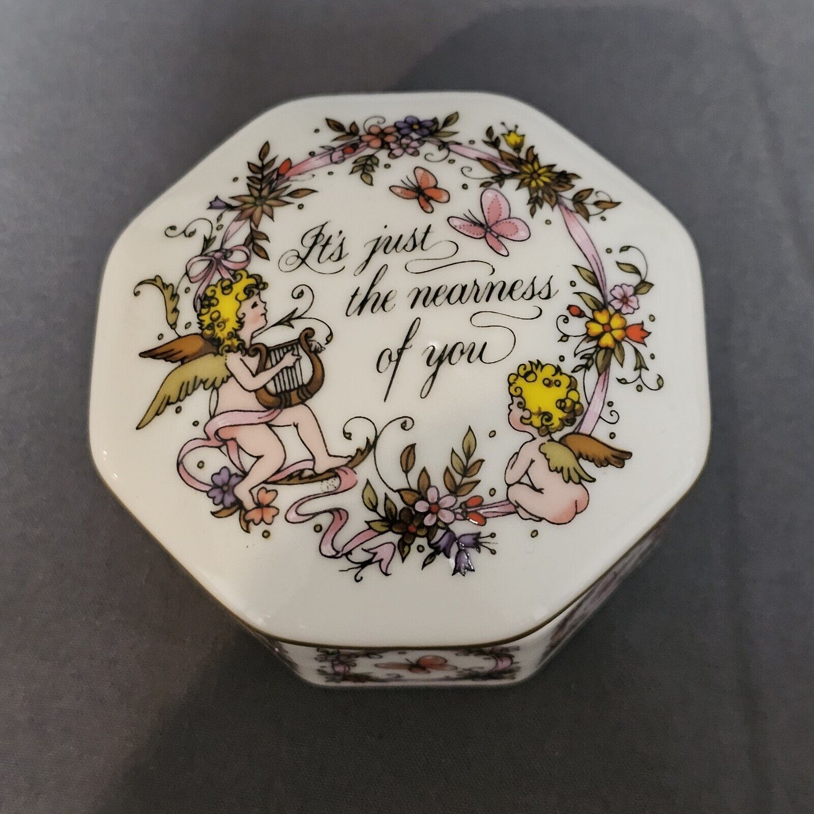 Franklin Mint Songs Of Love Ceramic Music Box Kate Jones Nearness Of You