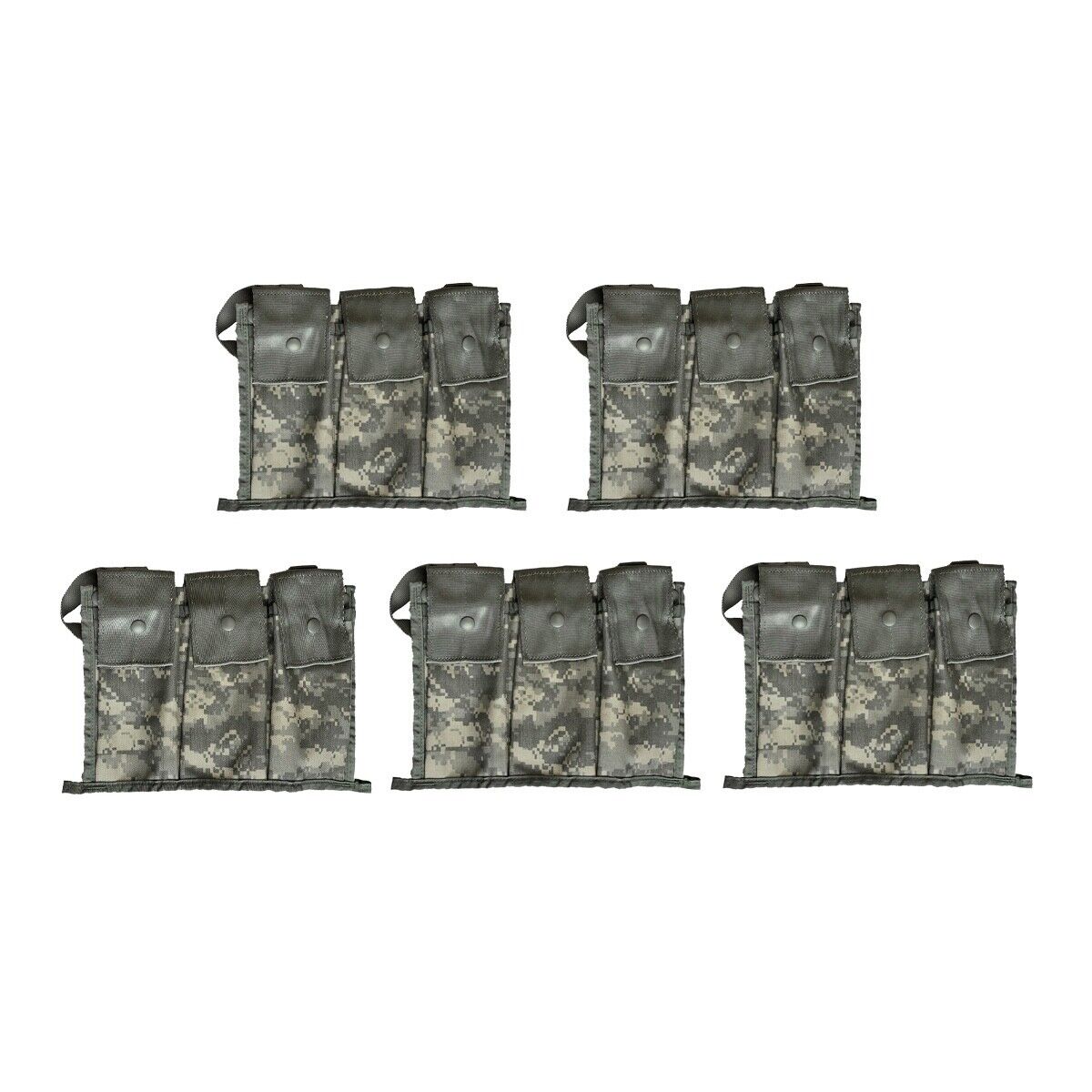 Pack of 5 Military 6 Magazine Bandoleer MOLLE II Mag Ammunition Pouch w/ Strap
