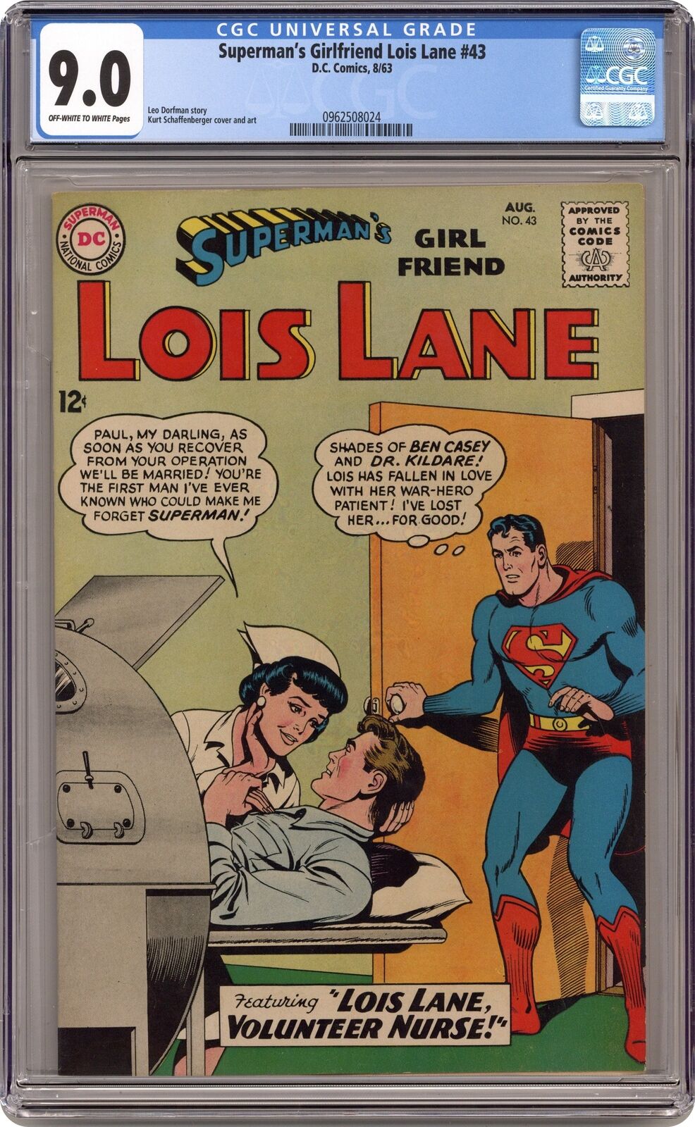 Superman's Girlfriend Lois Lane #43 CGC 9.0 1963 0962508024