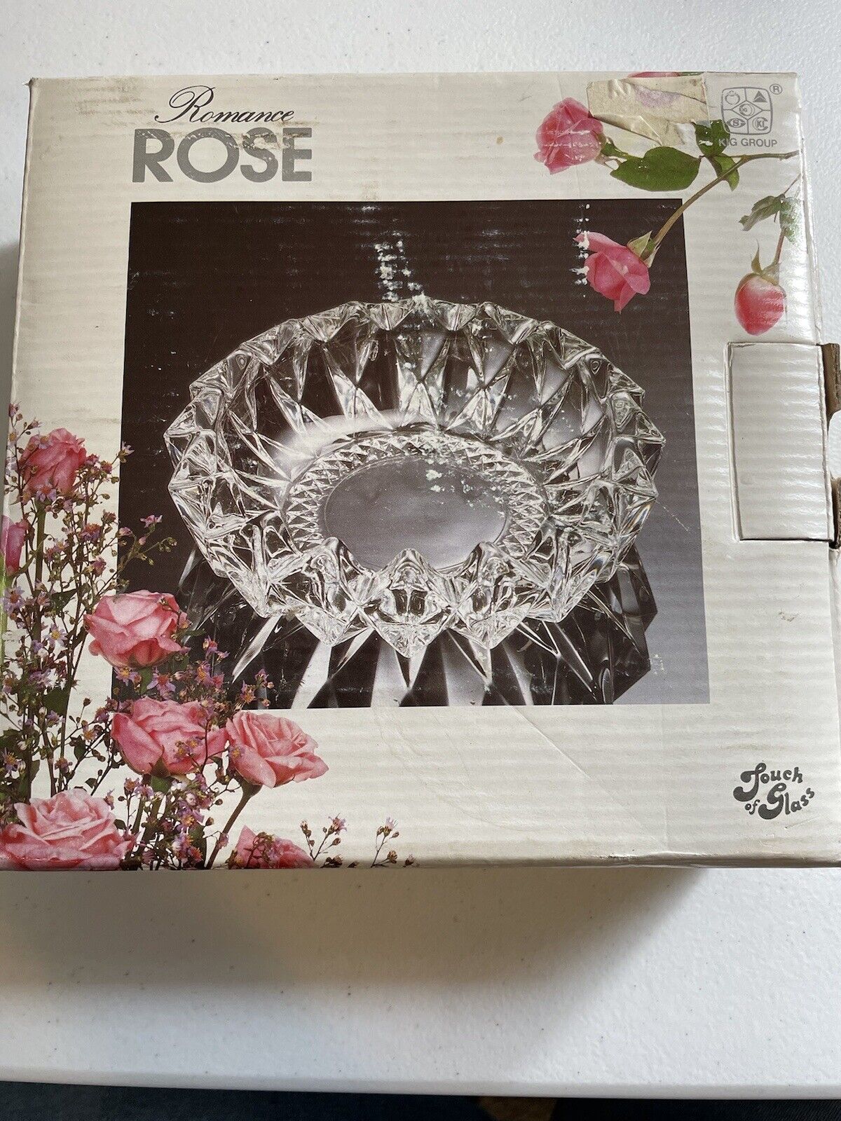 Vintage Romance Rose Ashtray 8” Round