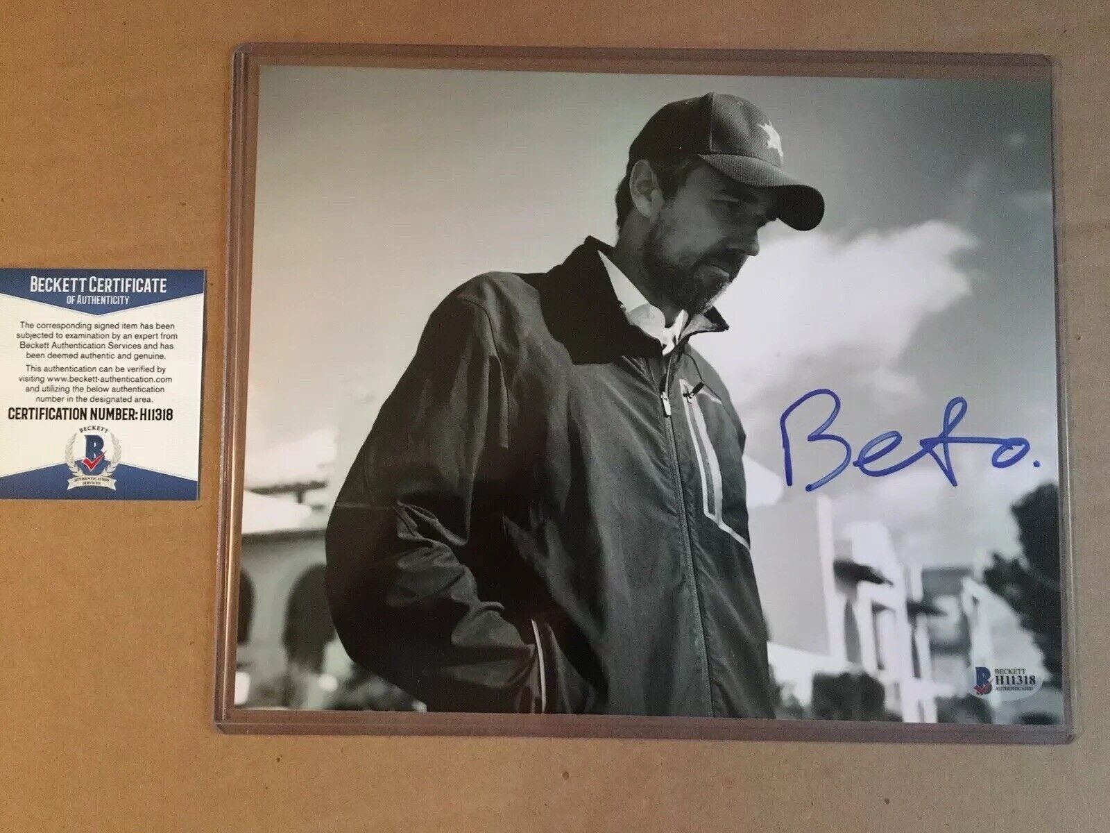 Beto O’Rourke Autographed Signed 8x10 Photo w/ Beckett COA 2020 President Rare