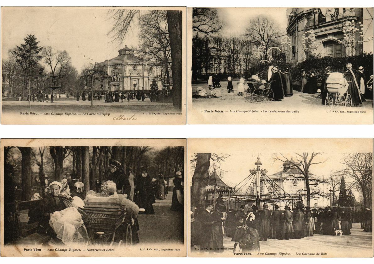 FRANCE PARIS VECU PARIS STREET LIFE 51 Vintage Postcards ALL DIFF. (L5511)