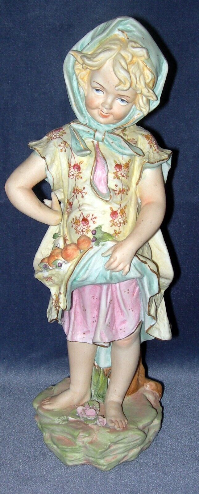 Arnart Creation Japan Victorian Figure Peasant Girl with Fruit Numbered