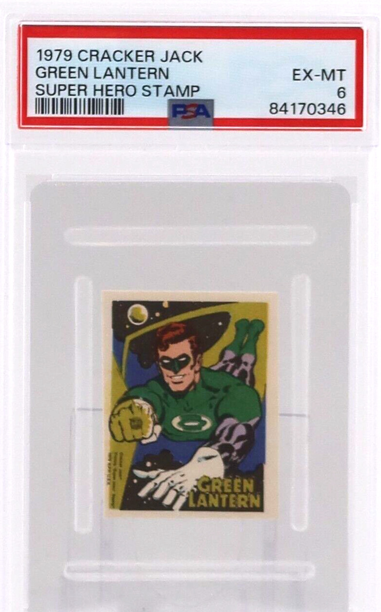 1979 Cracker Jack DC Super Hero Stamp GREEN LANTERN PSA 6