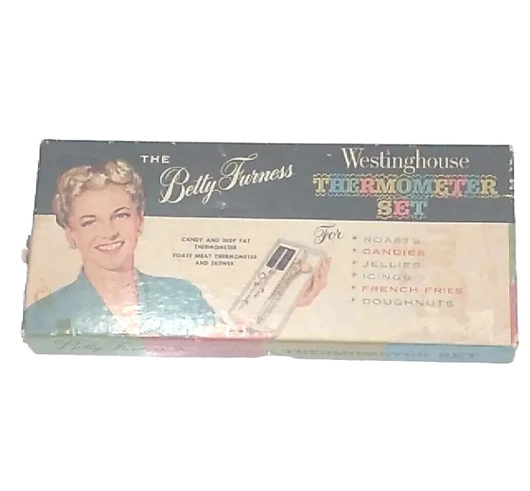 Vintage Betty Furness Westinghouse Thermometer Set Candy Roasts Jellies Icings