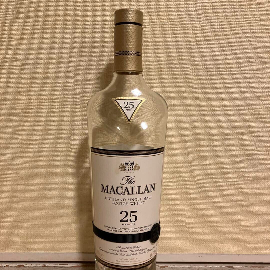 The Macallan 25years Macallan 25 Years Empty Bottle No Box japan