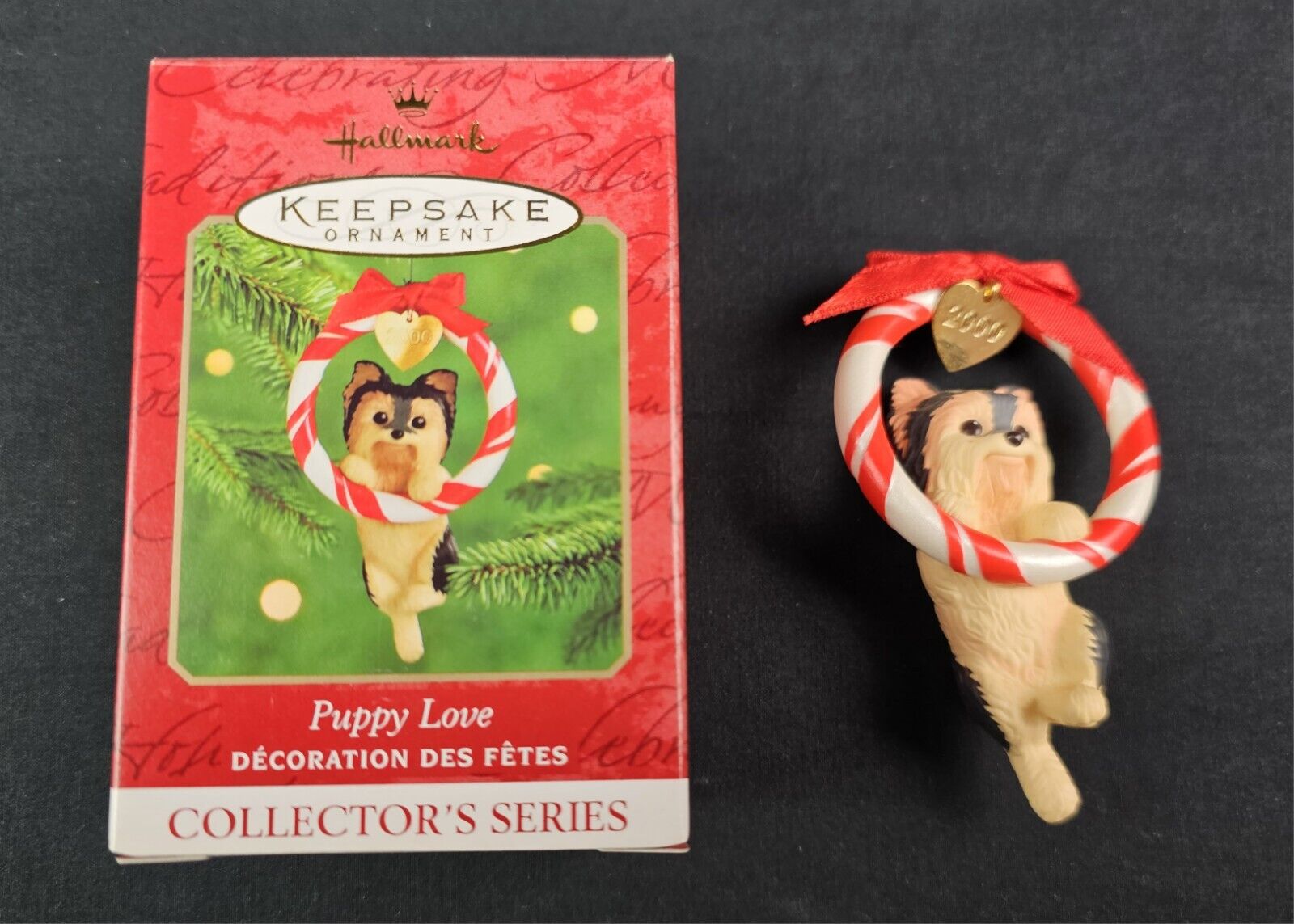 Vintage Hallmark Keepsake 2000  Puppy Love #10 Yorkshire Terrier Ornament