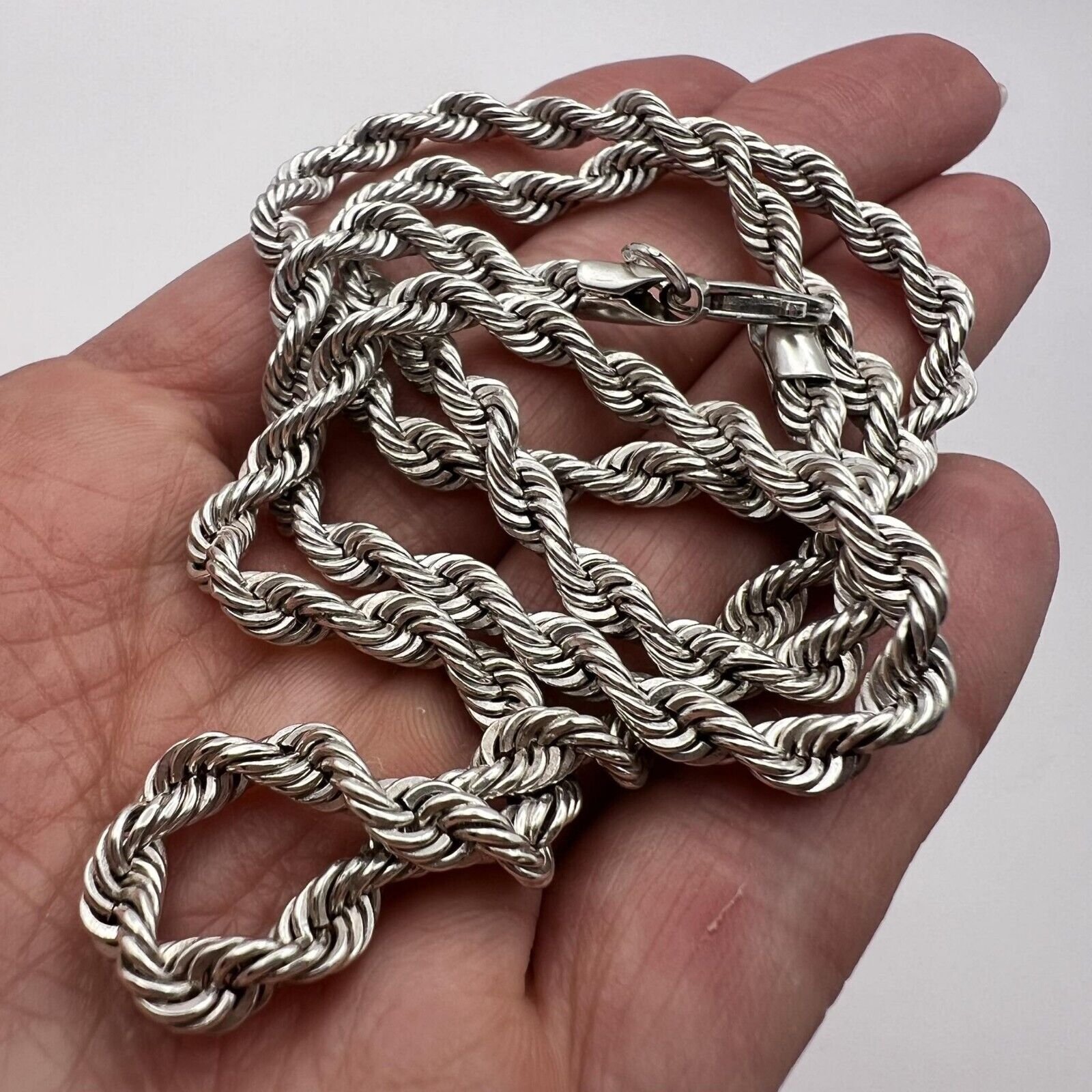 Huge Fine Vintage Sterling Silver 925 Men's Jewelry Chain Necklace 24.7 gr
