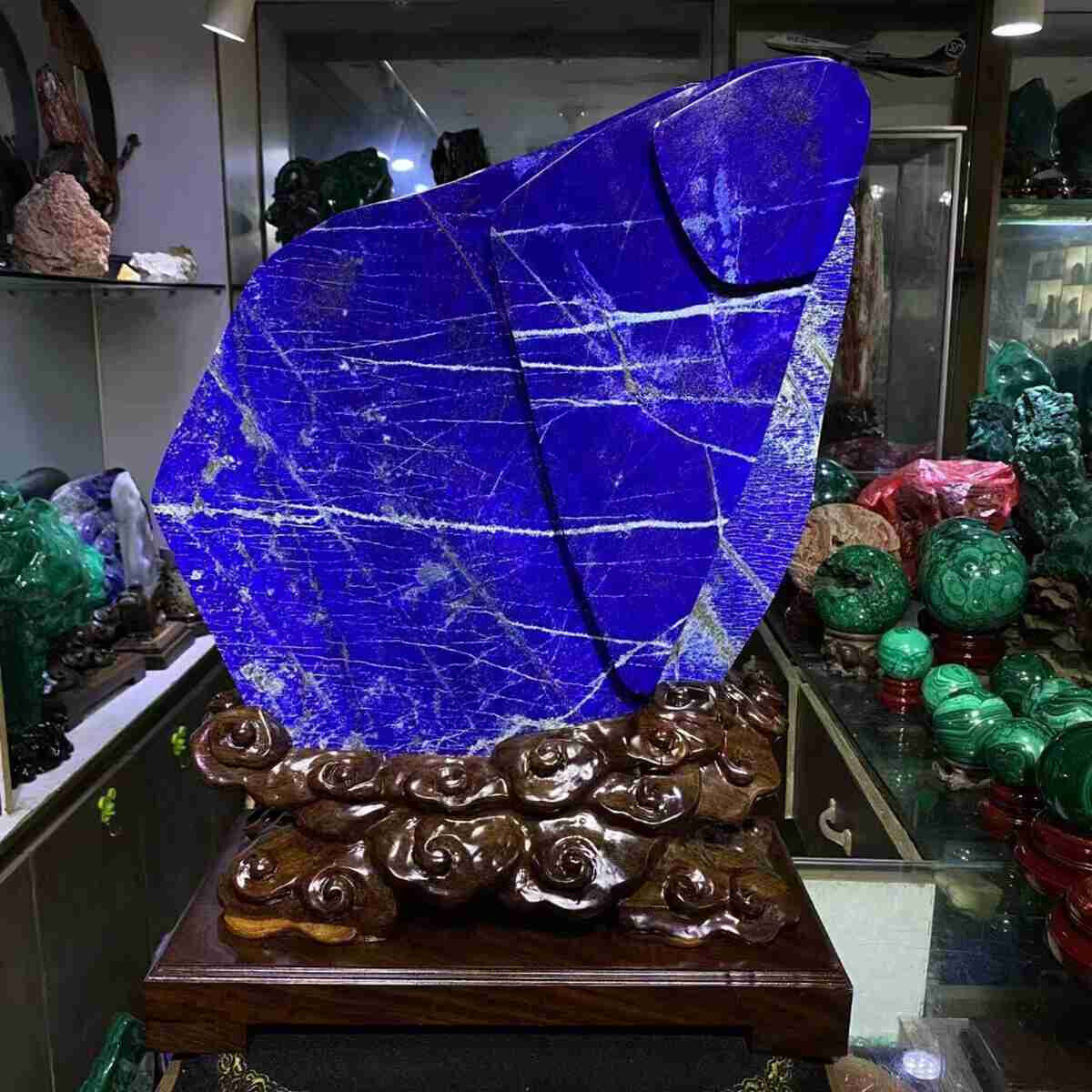 79.6LB Natural Lapis lazuli Quartz Crystal Mineral Specimen Reiki Decor