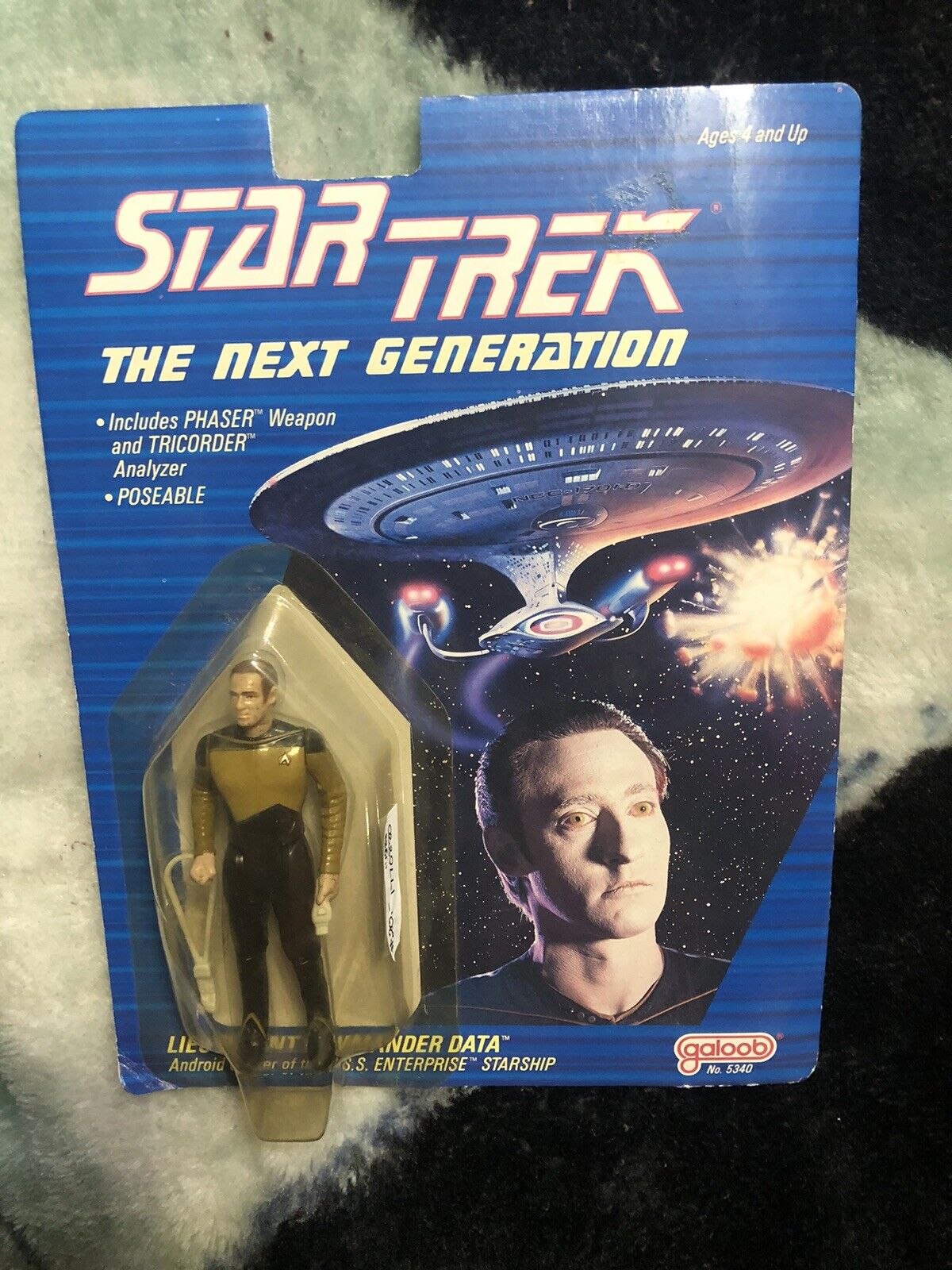 1998 Ultra Rare Galoob Star Trek the Next Generation Dark Face Data  