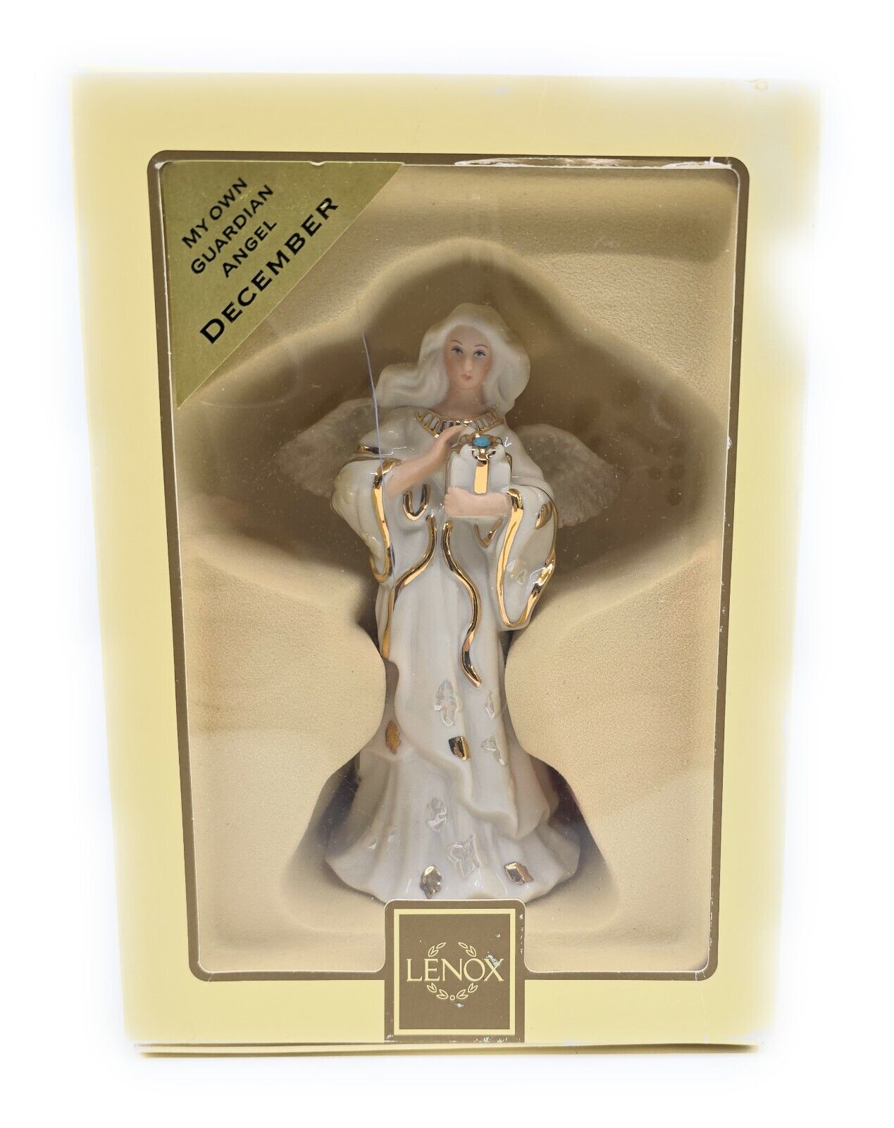 LENOX My Own Guardian Angel December Birthstone Porcelain Figurine #790593 NWB