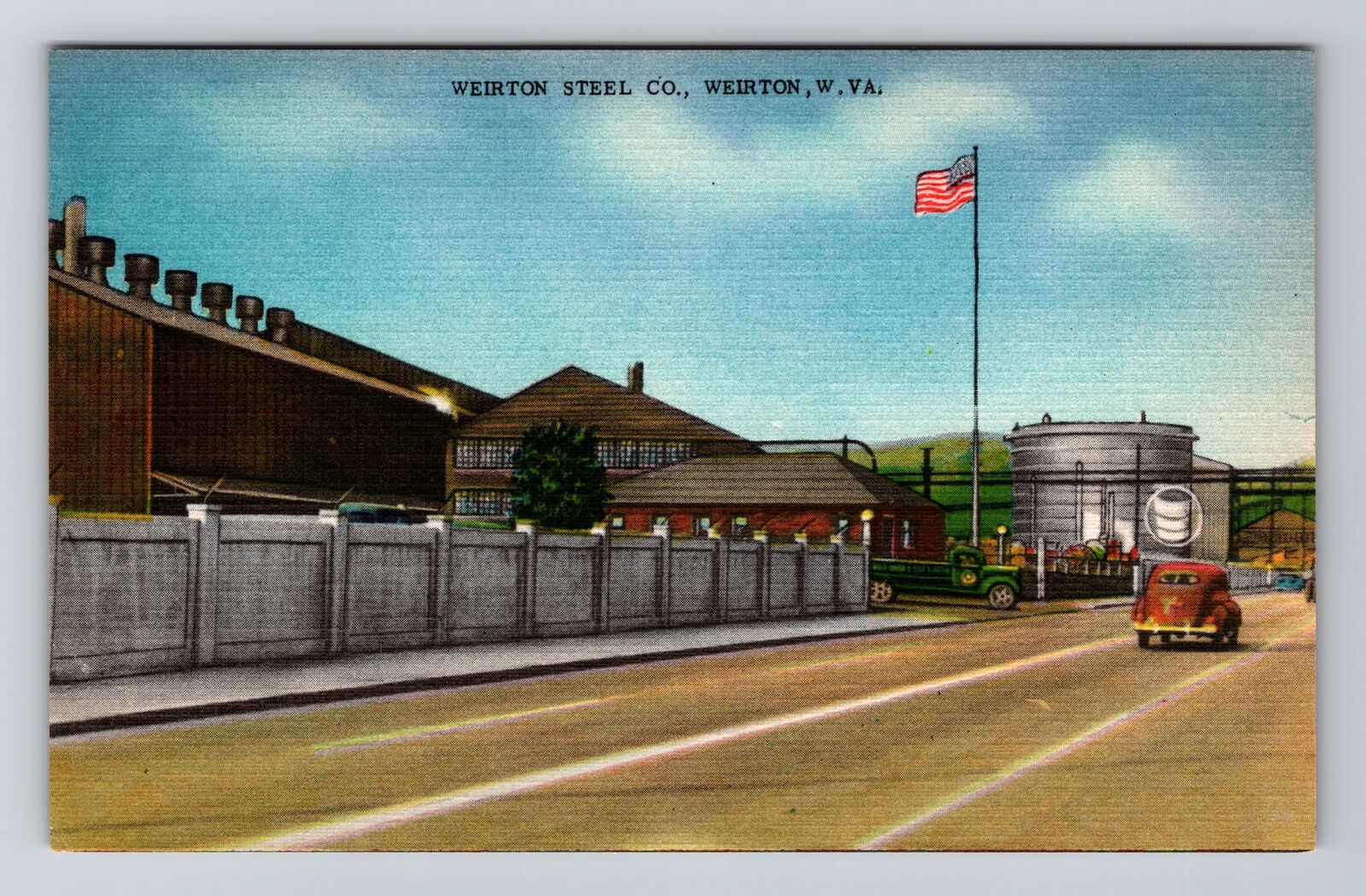 Weirton WV-West Virginia, Weirton Steel Co, Vintage Postcard