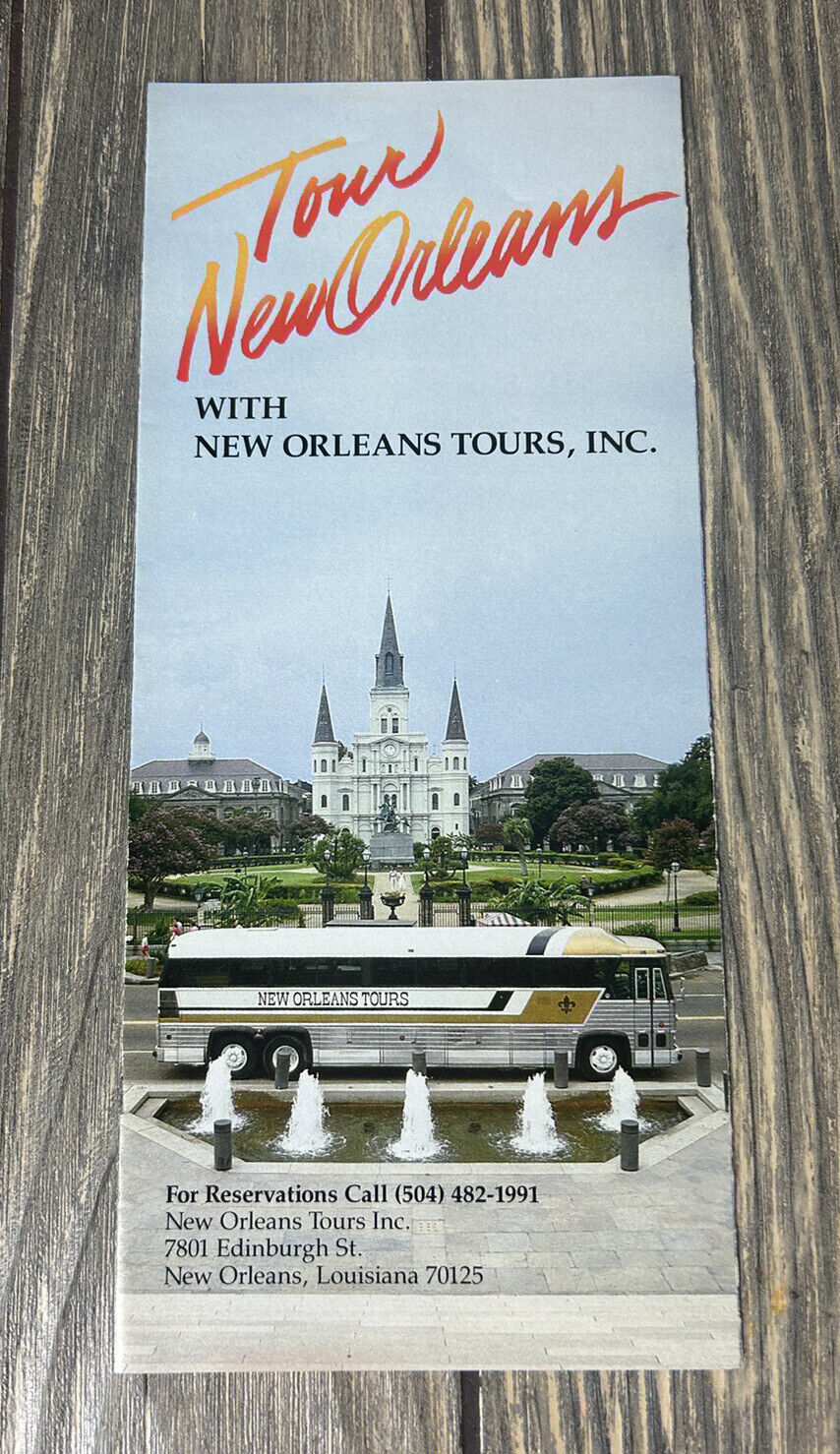 Vintage Tour New Orleans With New Orleans Tours Inc Brochure Pamphlet Souvenir