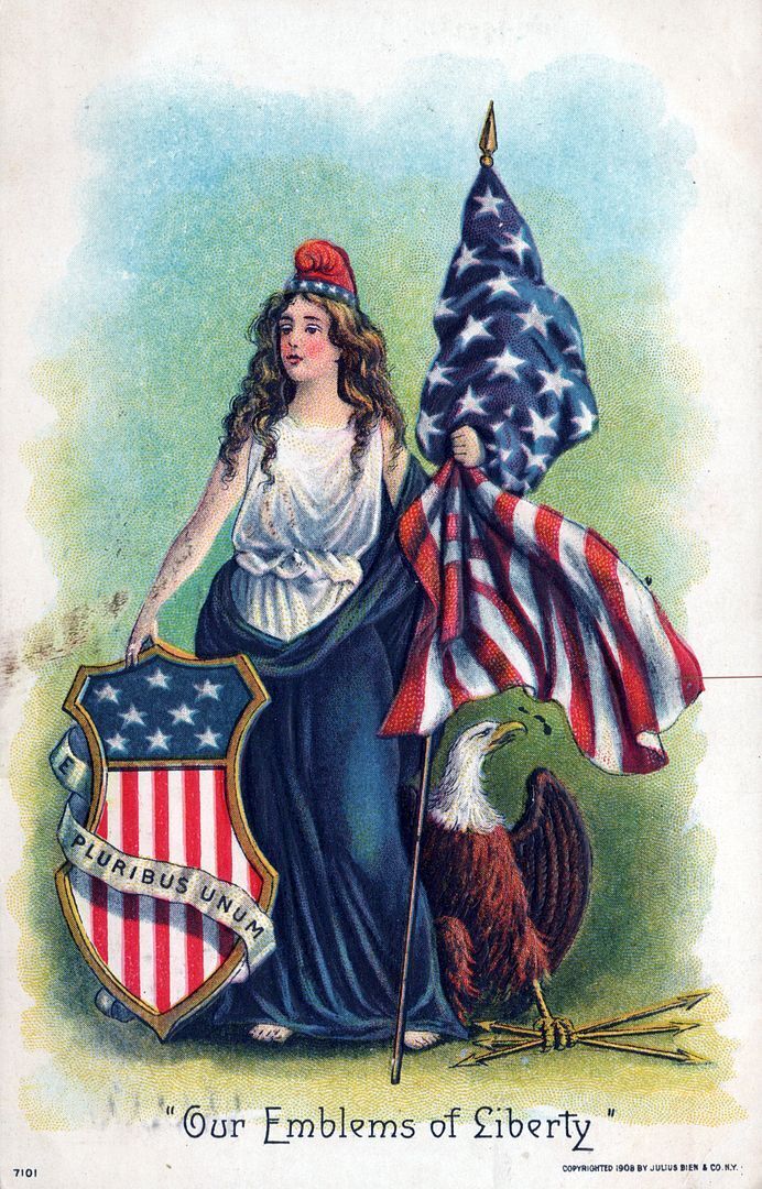 Our Emblem Of Liberty Patriotic Postcard - 1911