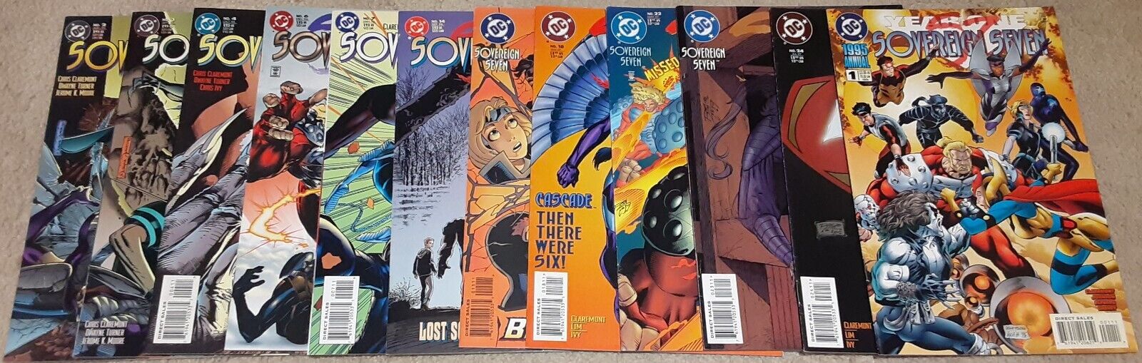 Sovereign Seven #2-24 +Annual #1 (Lot of 12) VF 1995 DC SEE PIC