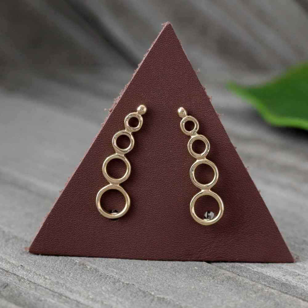 Sterling Silver Stacked Circle Ear Climber