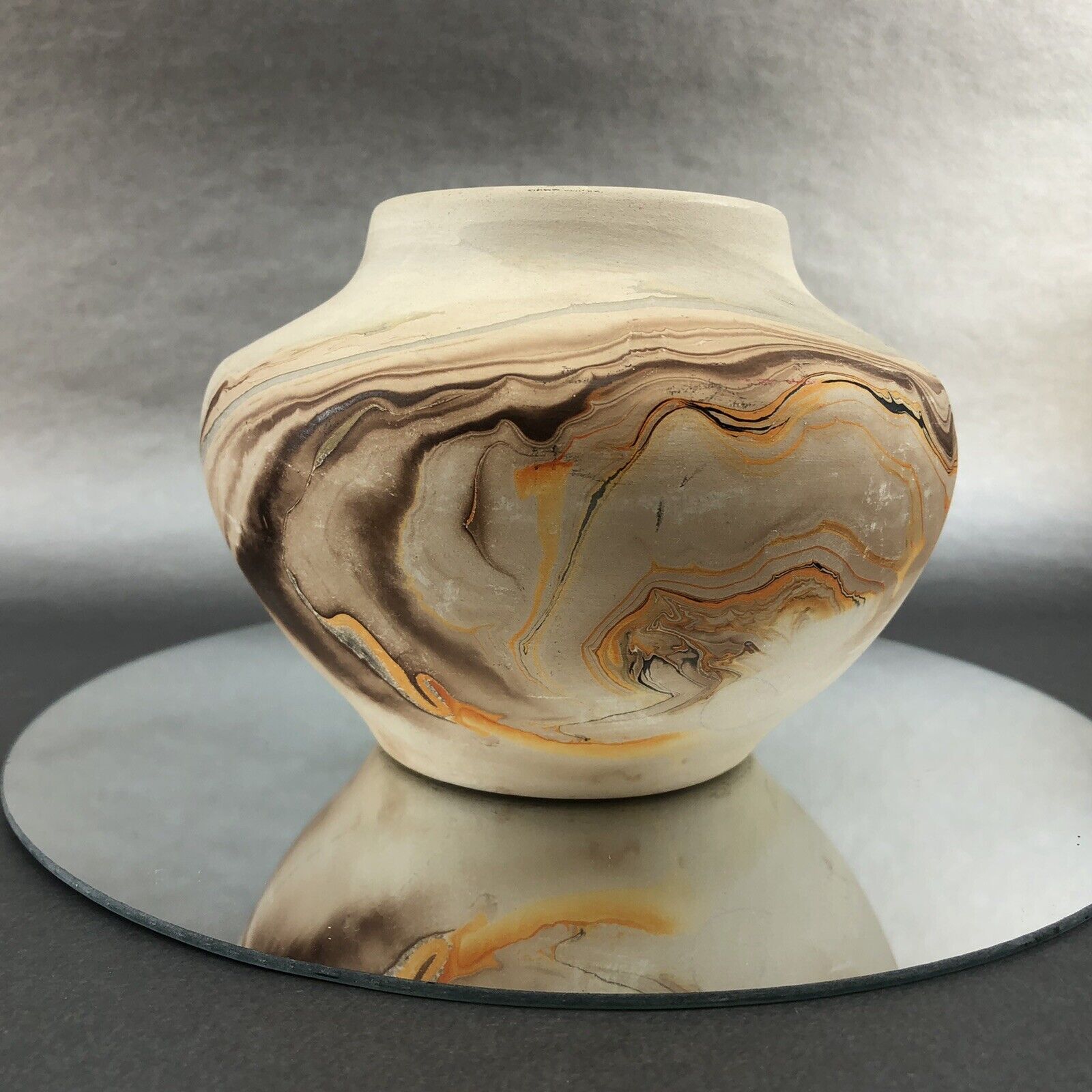 Nemadji Native American Style Natural Pottery 6” Vase Earth Orange Brown Pot