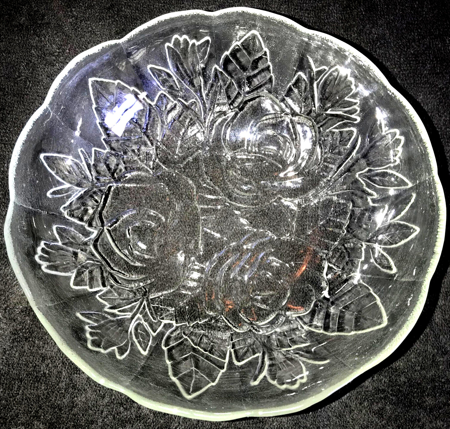 Vintage Pasori Indonesia Beautiful Frosted Bowl or Candy Dish with Gorgeous