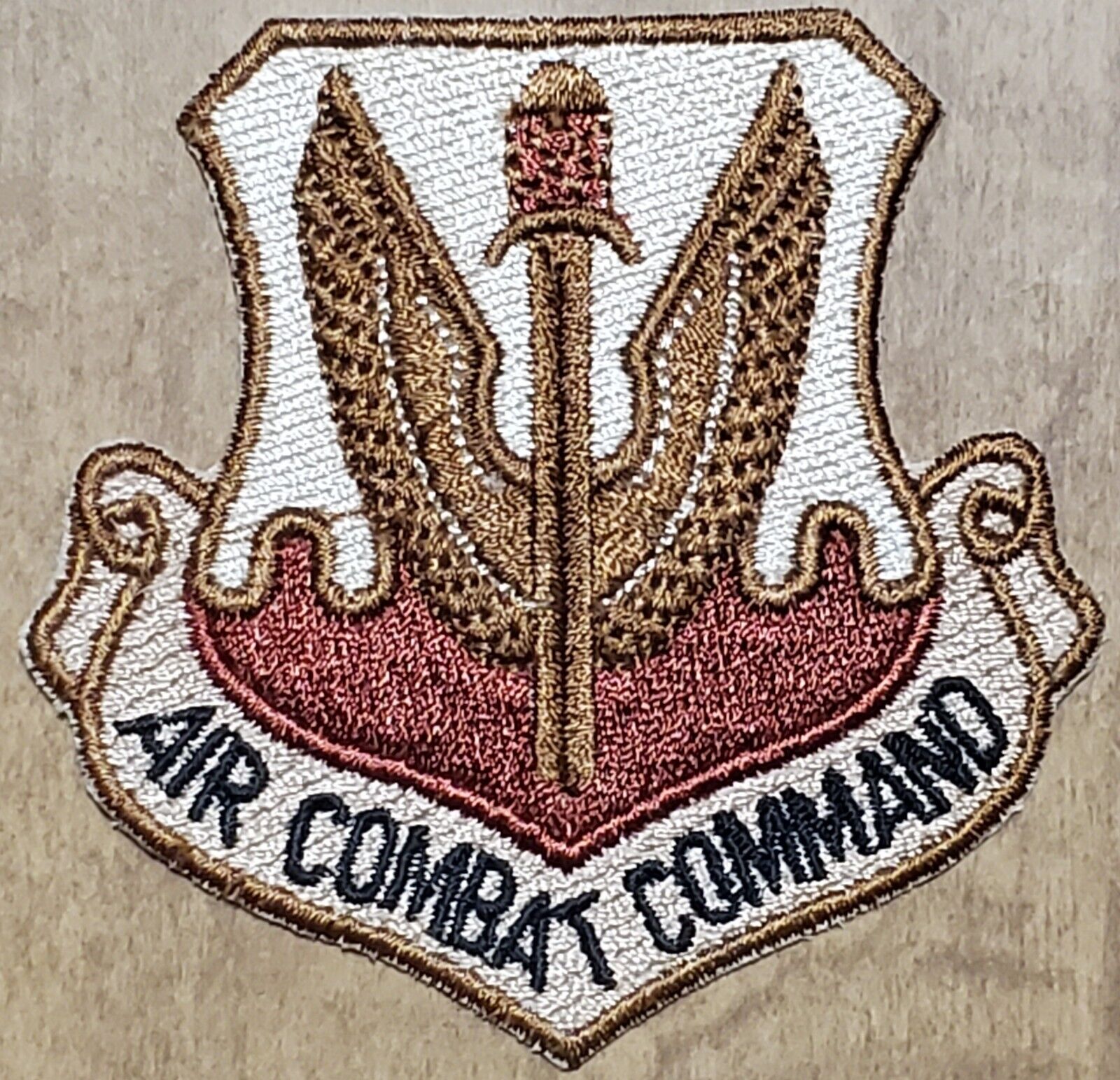 USAF AIR FORCE: AIR COMBAT COMMAND DESERT BDU PATCH VINTAGE ORIGINAL MILITARY