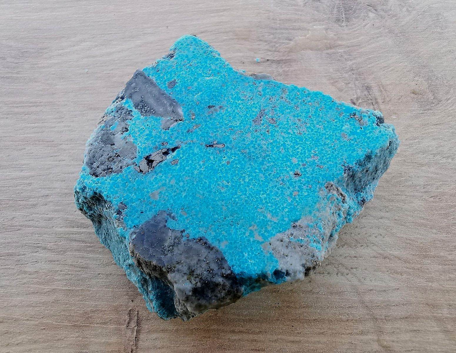 Persian Turquoise With Pyrite Slab, 100% Natural Stone, Not Stabilized, 0.119 kg