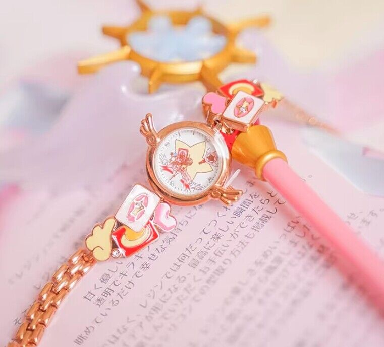 Card Captor SAKURA KINOMOTO SAKURA Wristwatch Star Wing Cute Watch Birthday Gift